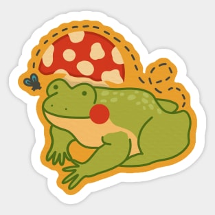 Mushroom Frog Sticker